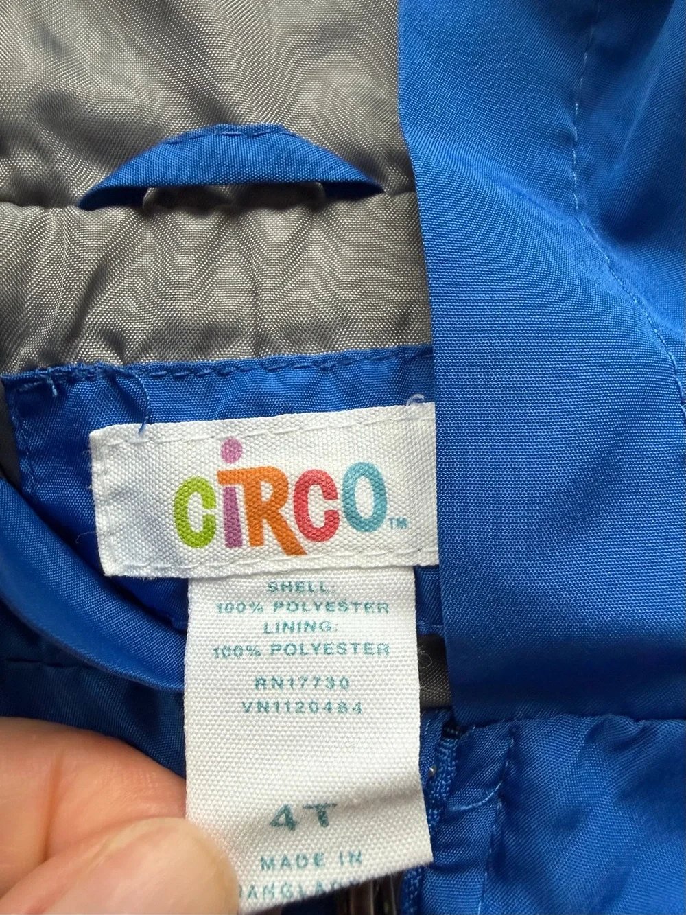 Circo Royal Blue Hooded Rain Jacket